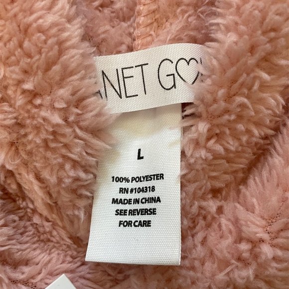 Planet Gold Loose Fleece Hoodie Silver Pink New - Picture 4 of 7